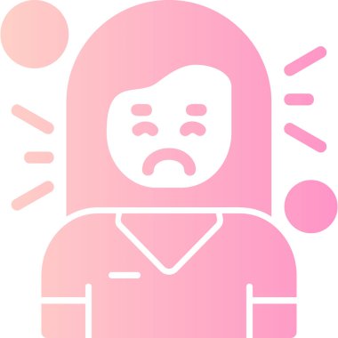 Üzücü. Web simgesi basit illüstrasyon