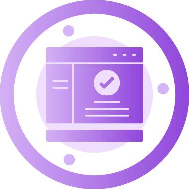 Bilgisayar. Web simgesi basit illüstrasyon