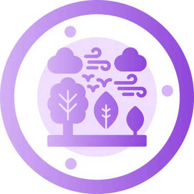 Orman simgesi, vektör illüstrasyonu