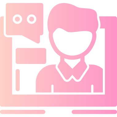 Konuş. Web simgesi basit illüstrasyon