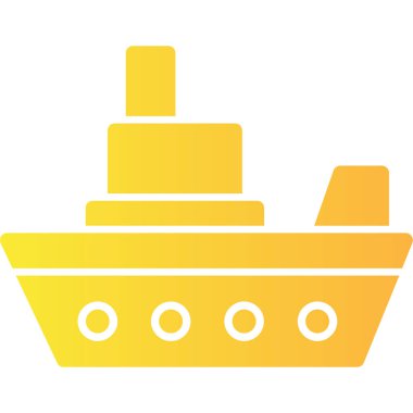 Gemi simgesi vektör illüstrasyonu