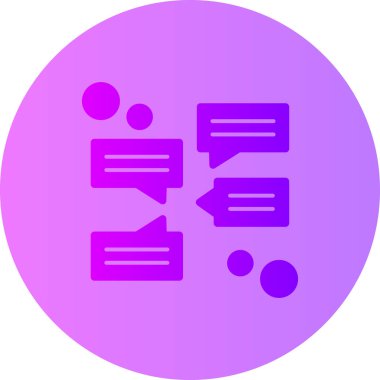 Sohbet simgesi, vektör illüstrasyonu basit tasarım