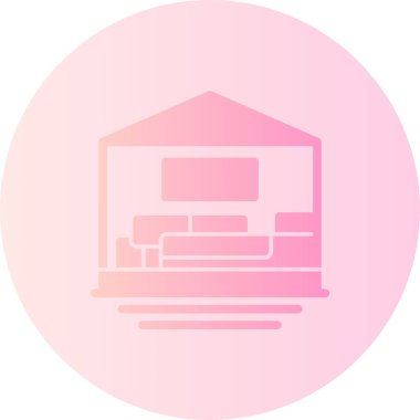 Kanepe. Web simgesi basit illüstrasyon