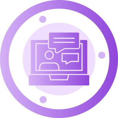 Konuş. Web simgesi basit illüstrasyon