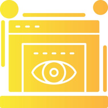 Göz. Web simgesi basit illüstrasyon