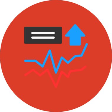 iş grafiği düz simgesi, vektör, illüstrasyon