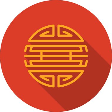 Düz stil Çin Yeni Yıl simgesi