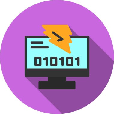 Bir bilgisayarın vektör illüstrasyonu