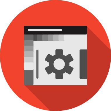 veri ayarları düz simge, vektör, illüstrasyon