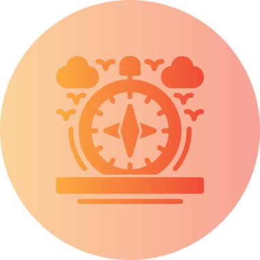 Pusula. Web simgesi basit illüstrasyon