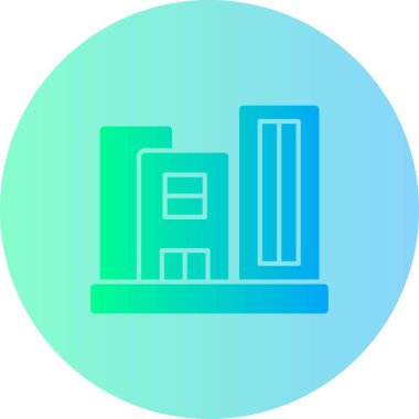 Bina. Web simgesi basit illüstrasyon