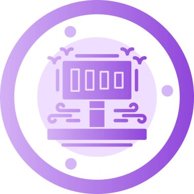 Modern bir gaz ikonunun vektör illüstrasyonu