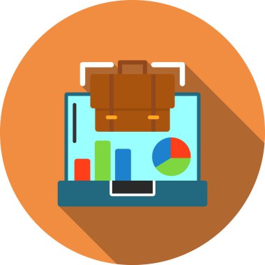 Çanta. Web simgesi basit illüstrasyon