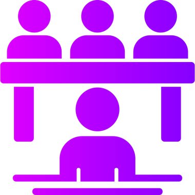 iş insanları grup simgesi düz stil