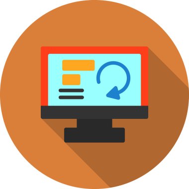 Bilgisayar. Web simgesi basit illüstrasyon