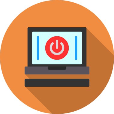 Bilgisayar. Web simgesi basit illüstrasyon