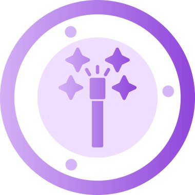 Sihirli değnek. Web simgesi basit illüstrasyon