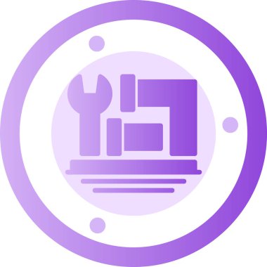 Modern otomatik servis simgesinin vektör illüstrasyonu