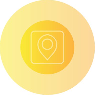 Konum düz simge vektör çizimi