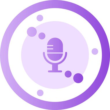 mikrofon simgesi, vektör illüstrasyonu