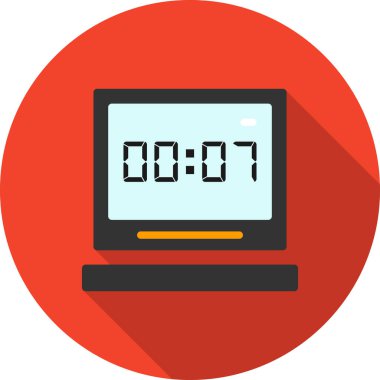 zaman simgesi, düz vektör tasarımı