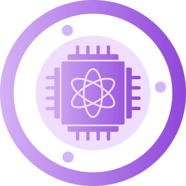 atom. Web simgesi basit illüstrasyon