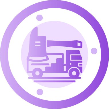 Bir benzin istasyonunun vektör illüstrasyonu