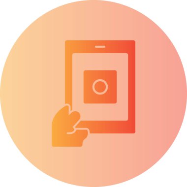 Bir smartphone simge vektör çizim