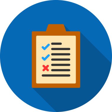 Onay listesi düz simgesi