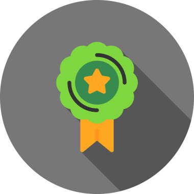 rozet ödülü simgesi düz stil