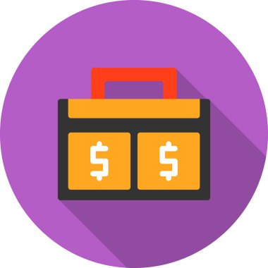 evrak çantası düz vektör simgesi