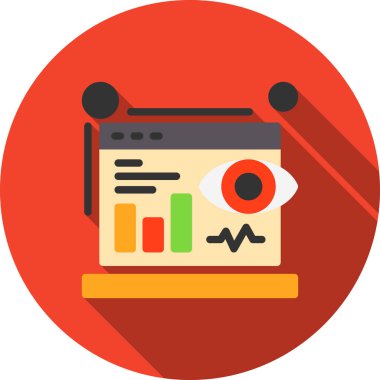 iş analizi düz simgesi