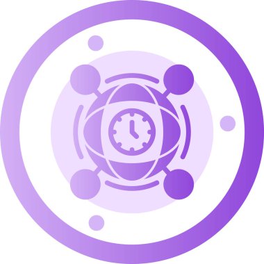 Atom ve atom simgesinin vektör çizimi