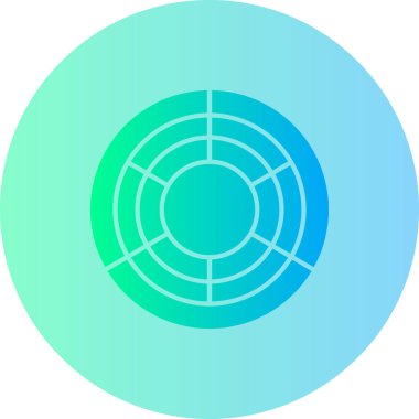 Dairesel bir simgenin vektör illüstrasyonu