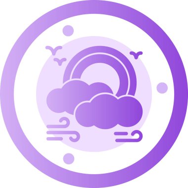 Fırtına. Web simgesi basit tasarım