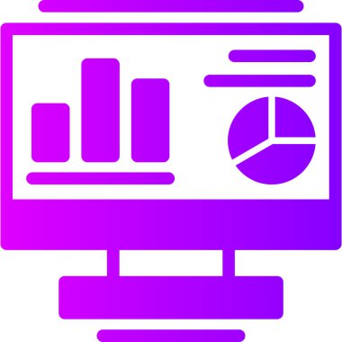 analytics icon, vector illustration simple design