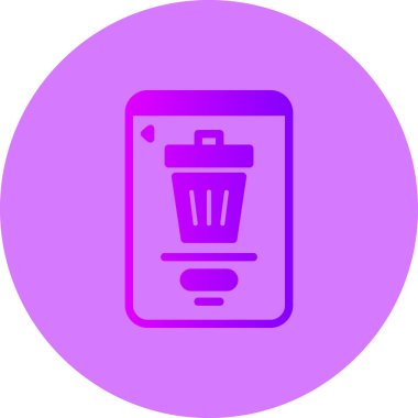 Çöp kutusu. Basit illüstrasyon