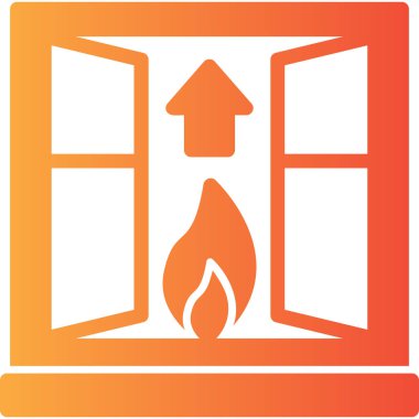 Ateş ikonu. vektör illüstrasyonu