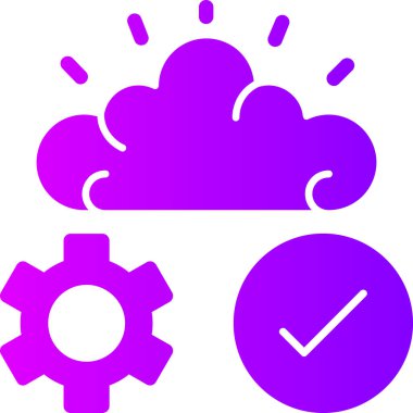 Bulut. Web simgesi basit illüstrasyon