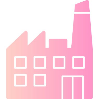 Fabrika. Web simgesi basit illüstrasyon