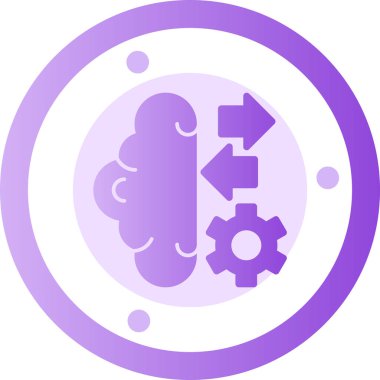 Beyin. Web simgesi basit illüstrasyon