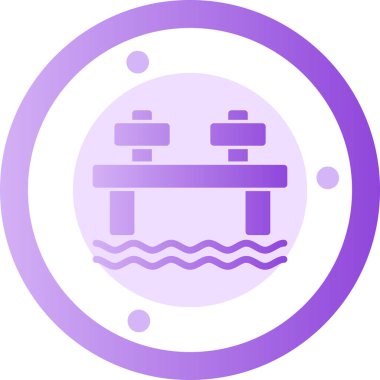 Yüzmek. Web simgesi basit illüstrasyon