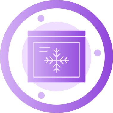 Kar Tanesi simgesi, vektör illüstrasyonu