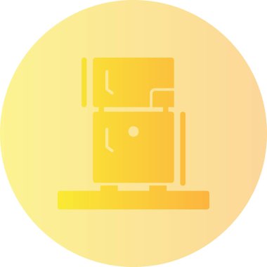 Modern b 'nin vektör illüstrasyonunda gaz ikonu yok