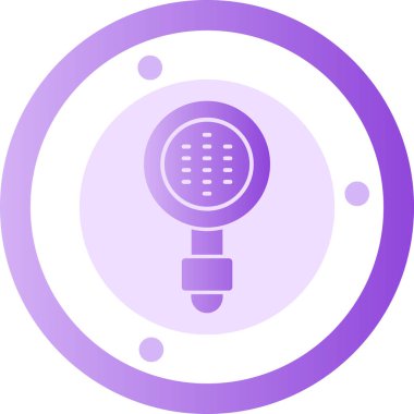 Mikrofon. Web simgesi basit illüstrasyon