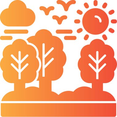 ağaç vektör simgesi modern basit vektör illüstrasyonu