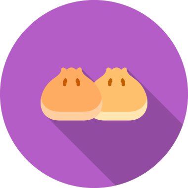 iki cupcake düz vektör simgesi