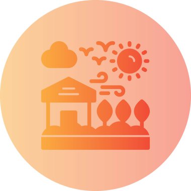 Bir çiftlik simgesinin vektör illüstrasyonu