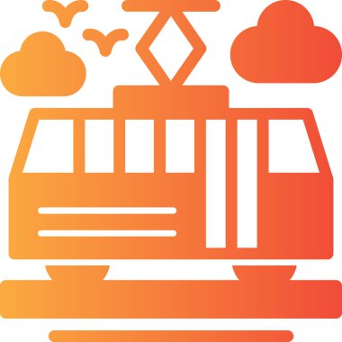 tren simgesi, vektör illüstrasyonu