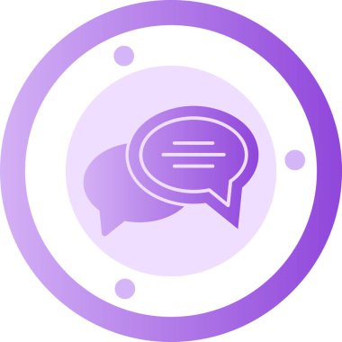 Sohbet simgesinin vektör illüstrasyonu